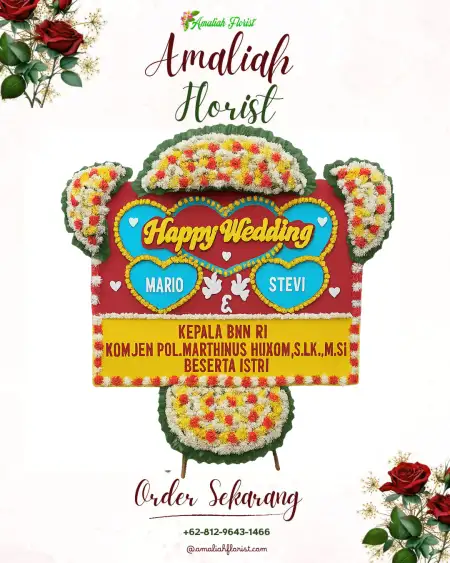 Papan Bunga Pernikahan Mandong